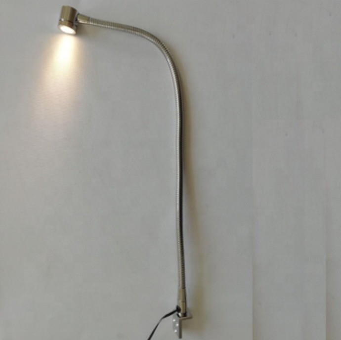 Flexible Gooseneck Arm Bedside LED Bed Headboard Wall Reading Lamp Light for Modern Hotel